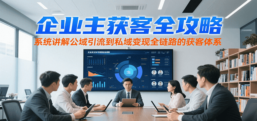 企业主获客全攻略，系统讲解公域引流到私域变现全链路的获客体系-AI学习资源网