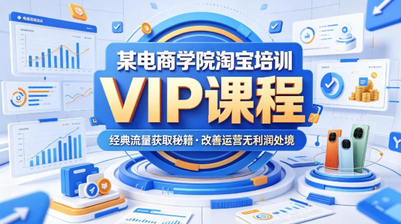 某电商学院淘宝培训VIP课程，各种经典有用的流量获取秘籍，改善运营产品没利润的处境(2026年5月)-AI学习资源网
