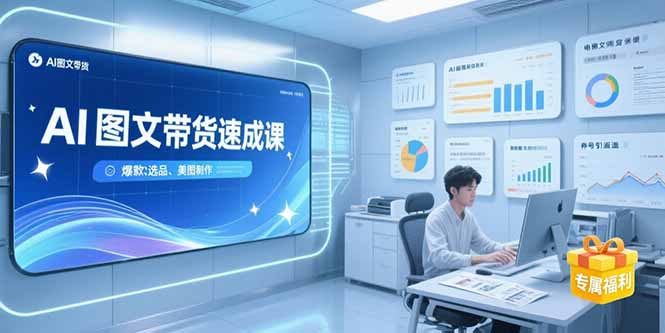 AI图文带货速成课，养号引流秘籍，爆款选品策略，美图制作全流程-AI学习资源网