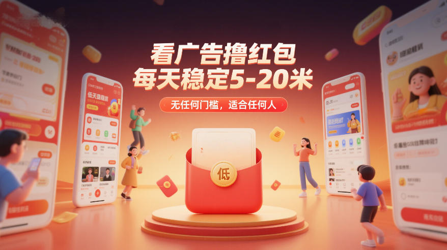 看广告撸红包，每天稳定5-20米，无任何门槛，适合任何人-AI学习资源网