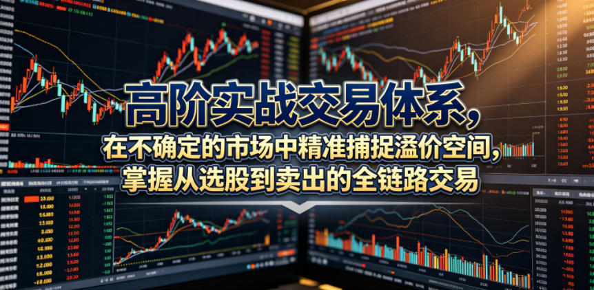 高阶实战交易体系，在不确定的市场中精准捕捉溢价空间，掌握从选股到卖出的全链路交易心法(更新6月)-AI学习资源网