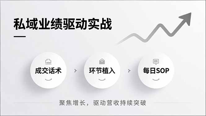 私域业绩驱动实战，成交话术、环节植入、每日SOP，聚焦增长，驱动营收持续突破-AI学习资源网