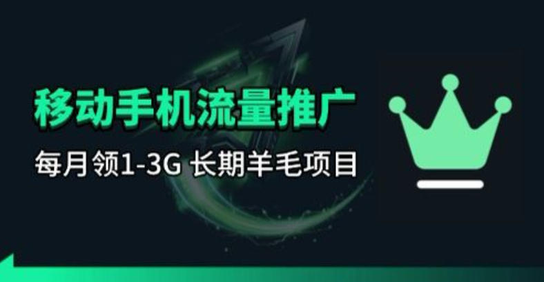 手机流量领取推广_每月一轮，刚需类的长期项目-AI学习资源网