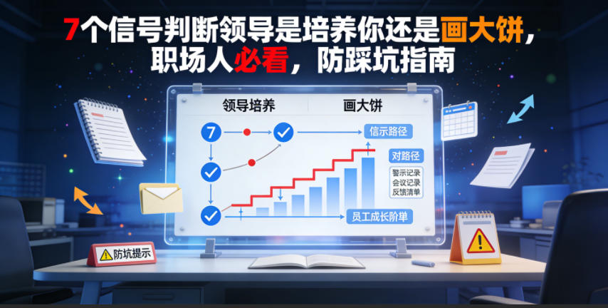 付费文章:7个信号判断领导是培养你还是画大饼,职场人必看,防踩坑指南-AI学习资源网