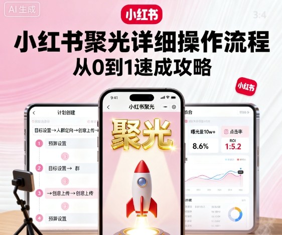 小红书聚光详细操作流程，小红书聚光从0到1速成攻略-AI学习资源网