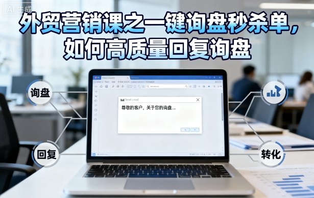 外贸营销课之一键询盘秒杀单，如何高质量回复询盘-AI学习资源网