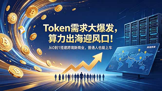 Token需求大爆发，算力出海迎风口！从0到1搭建跨境新商业，普通人也能上车-AI学习资源网