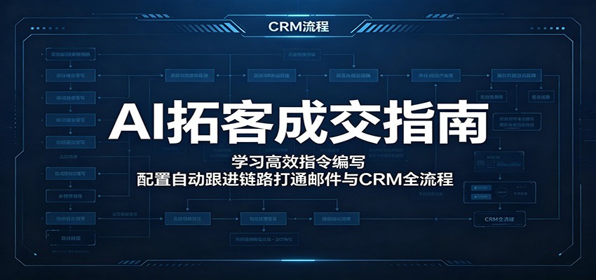 AI拓客成交指南:学习高效指令编写,配置自动跟进链路打通邮件与CRM全流程-AI学习资源网