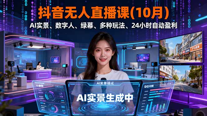 抖音无人直播课(10月-AI学习资源网
