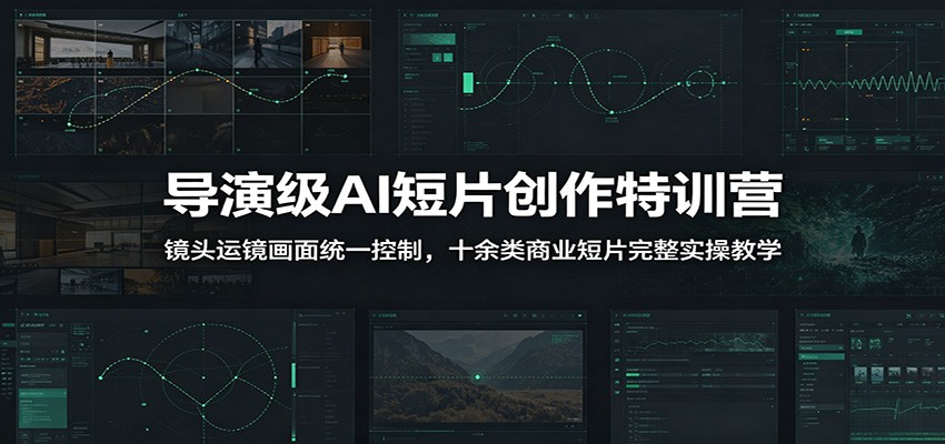 导演级AI短片创作特训营：镜头运镜画面统一控制，十余类商业短片完整实操教学(更新)-AI学习资源网