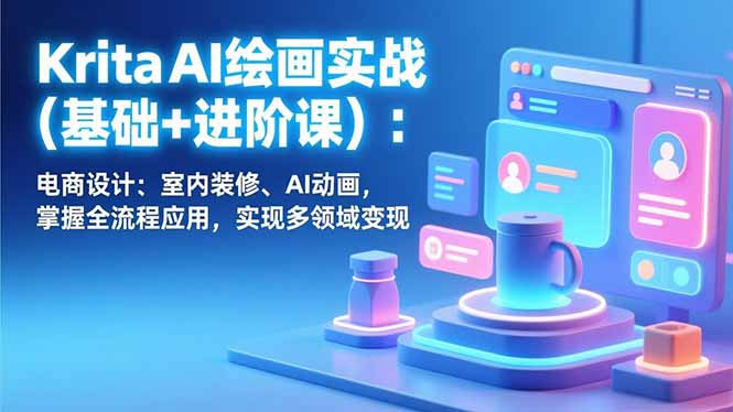 Krita AI绘画实战(基础+进阶课-AI学习资源网