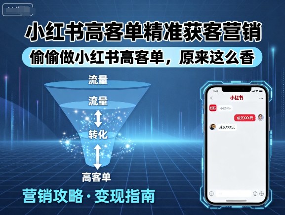 小红书高客单精准获客营销，偷偷做小红书高客单，原来这么香-AI学习资源网
