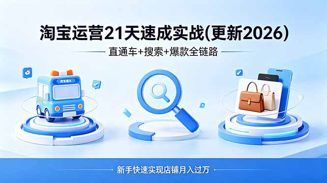 淘宝运营21天速成实战(更新4月-AI学习资源网
