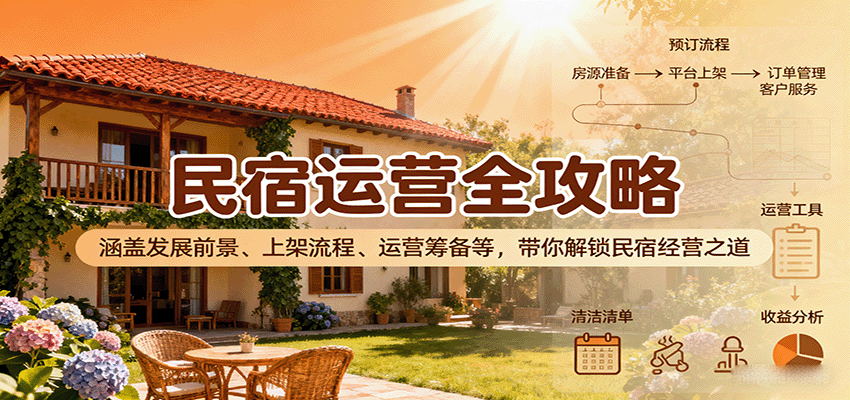 民宿运营全攻略：涵盖发展前景、上架流程、运营筹备等，带你解锁民宿经营之道-AI学习资源网