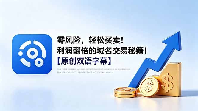 零风险，轻松买卖！利润翻倍的域名交易秘籍！【原创双语字幕】-AI学习资源网