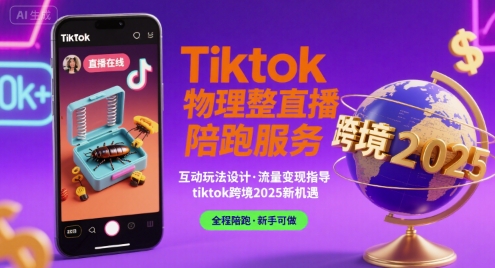 Tiktok物理整蛊直播陪跑服务-tiktok跨境2025-AI学习资源网