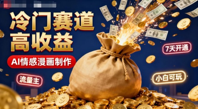 公众号冷门赛道,用AI做情感漫画,7天开通流量主,操作简单,小白可玩-AI学习资源网