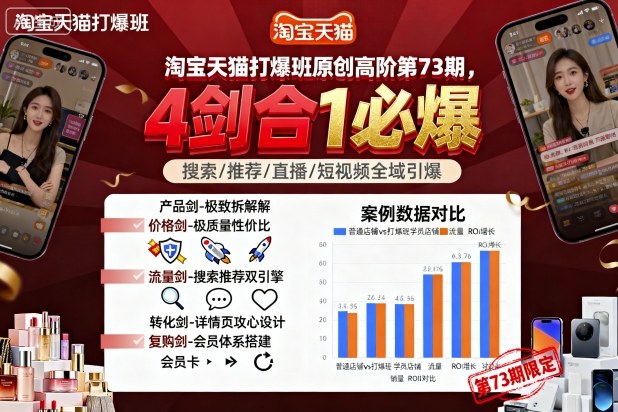 淘宝天猫打爆班原创高阶第73期，4剑合1必爆-AI学习资源网
