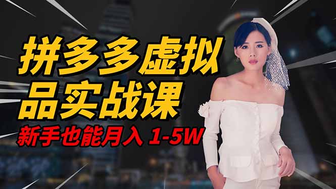 2025 拼多多虚拟品系统实战课，轻资产项目，可矩阵开工作室，新手也能…-AI学习资源网