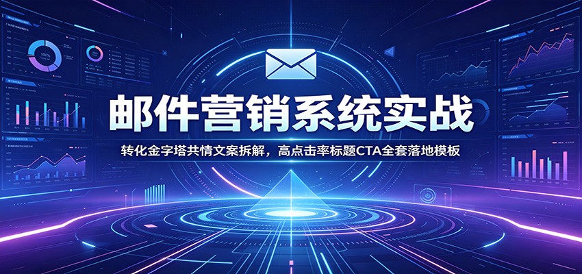 邮件营销系统实战：转化金字塔共情文案拆解，高点击率标题CTA全套落地模板-AI学习资源网
