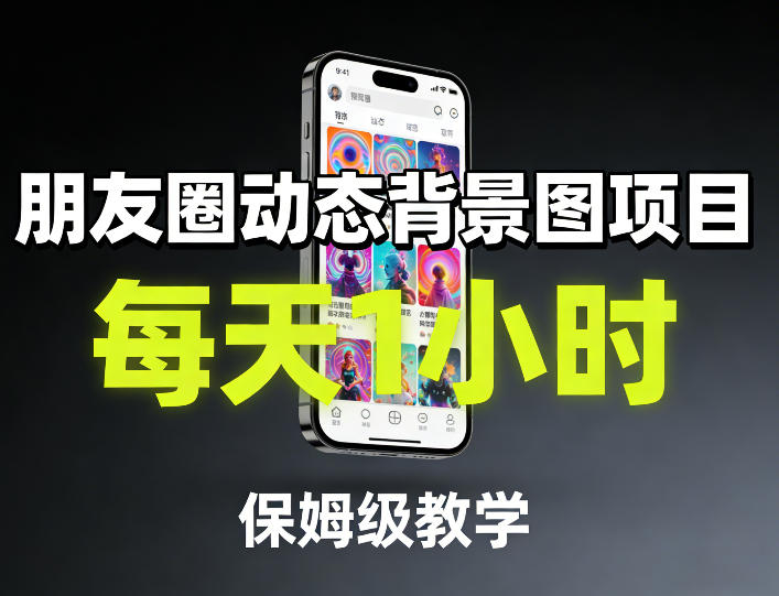 朋友圈动态背景图项目，每天1小时，保姆级教学-AI学习资源网