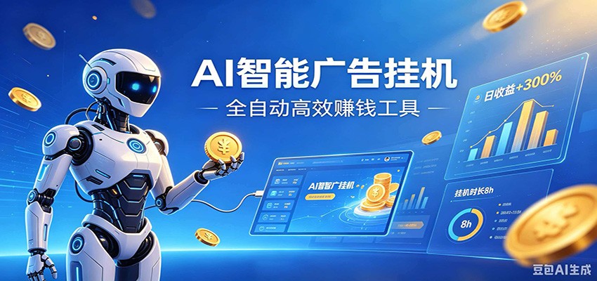 AI智能广告挂机，小白轻松上手，在家自动赚收益-AI学习资源网