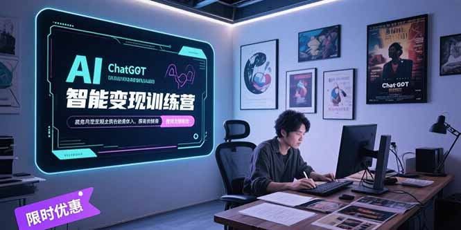 AI智能变现训练营，ChatGPT写作变现，电影解说制作，图文带货方法论-AI学习资源网
