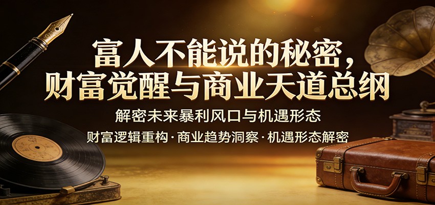 富人不能说的秘密，财富觉醒与商业天道总纲，解密未来暴利风口与机遇形态-AI学习资源网