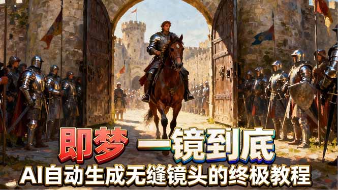 即梦AI一镜到底终极教程，智能补帧+运镜技巧，AI自动生成无缝丝滑长镜头高效出片-AI学习资源网