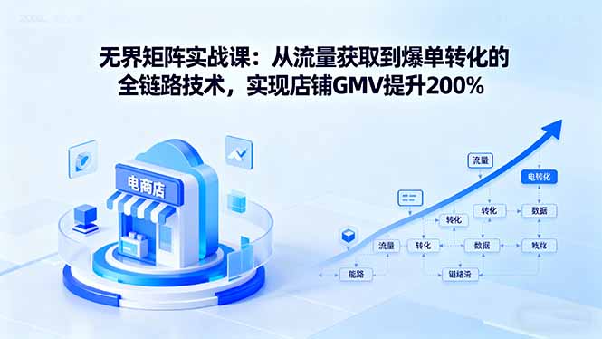 无界矩阵实战课：从流量获取到爆单转化的全链路技术，实现店铺GMV提升200%-AI学习资源网