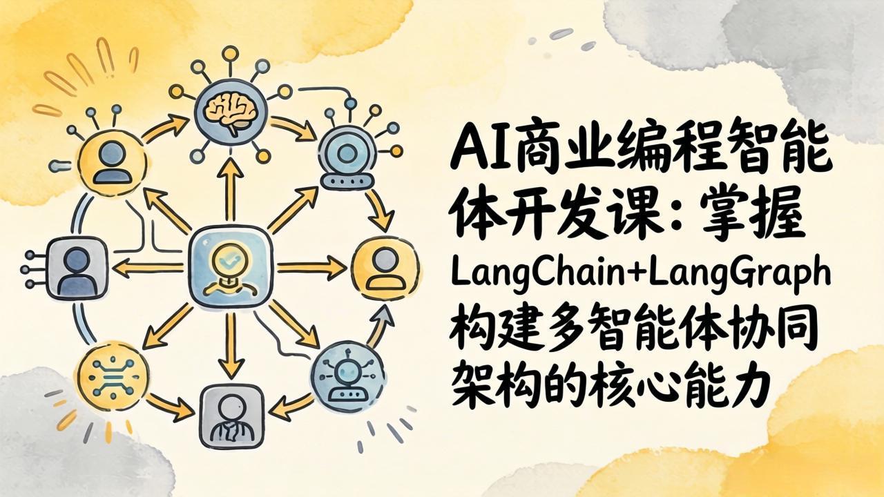 AI商业编程智能体开发课：掌握LangChain+LangGraph构建多智能体协同架构的核心能力-AI学习资源网
