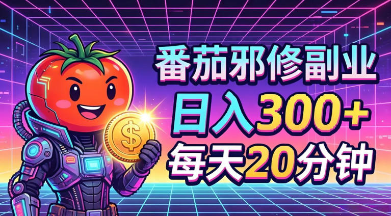 番茄小说撸金，日入300+，每天20分钟！五一必看，独家项目，副业小白友好，超级简单【揭秘】-AI学习资源网