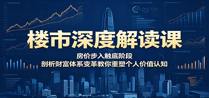 楼市深度解读课：房价步入触底阶段，剖析财富体系变革教你重塑个人价值认知-AI学习资源网