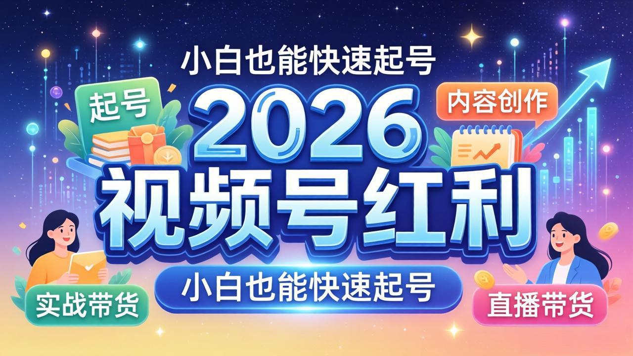 2026视频号红利实战营，大佬亲授起号、内容、直播、IP、投流、私域、矩阵全套落地打法-AI学习资源网
