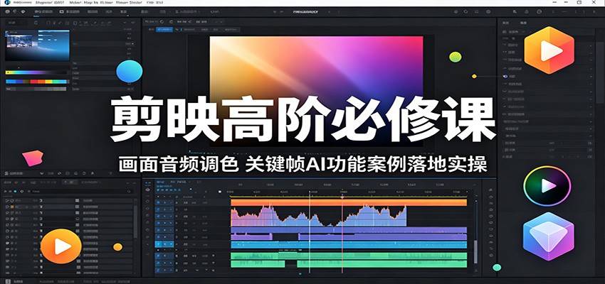 剪映高阶必修课：画面音频调色，关键帧AI功能案例落地实操-AI学习资源网