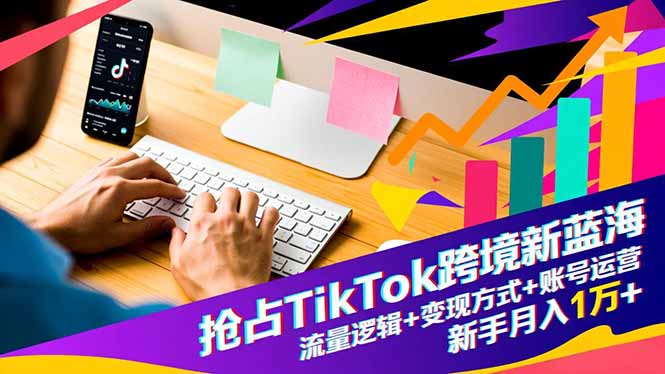 抢占TikTok跨境新蓝海:流量逻辑+变现方式+账号运营,新手月入1万+-AI学习资源网