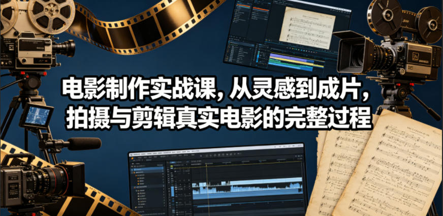 电影制作实战课，从灵感到成片，拍摄与剪辑真实电影的完整过程【原创双语字幕】-AI学习资源网