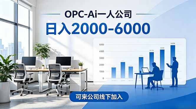 2026创业新风口—OPC一人公司模式震撼首发！日收益2000-6000+，项目绿色长久，安全稳健，合…-AI学习资源网