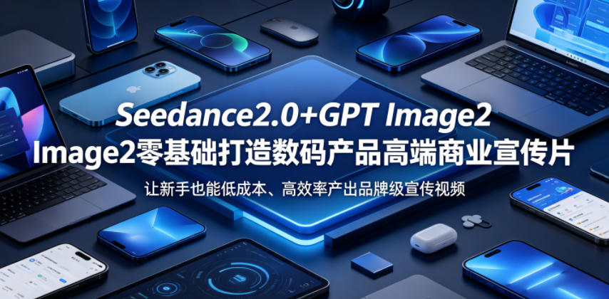 Seedance2.0+GPT Image2零基础打造数码产品高端商业宣传片，让新手也能低成本、高效率产出品牌级宣传视频-AI学习资源网