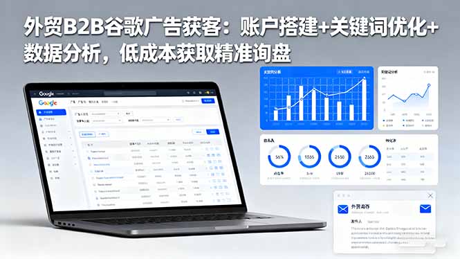 外贸B2B 谷歌广告获客:账户搭建+关键词优化+数据分析 低成本获取精准询盘-AI学习资源网