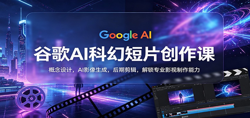 谷歌AI科幻短片创作课：概念设计，AI影像生成，后期剪辑，解锁专业影视制作能力-AI学习资源网