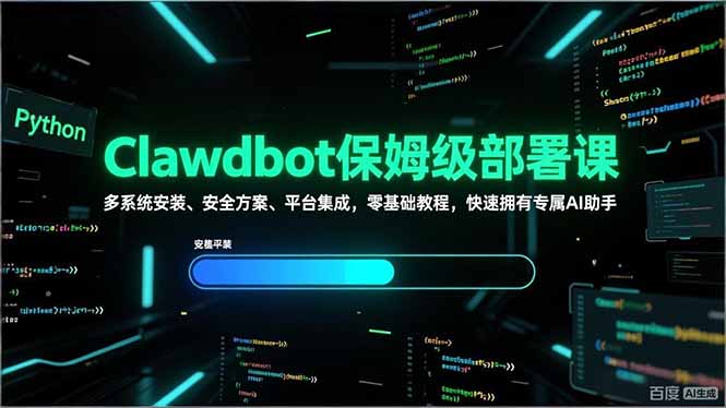 Clawdbot保姆级部署课，多系统安装、安全方案、平台集成，零基础教程，快速拥有专属AI助手-AI学习资源网