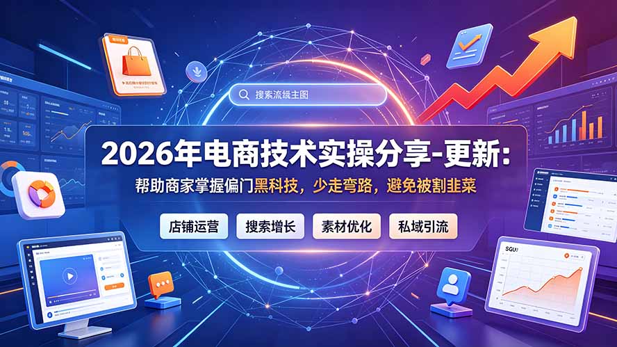 2026年电商技术实操分享-更新7月：帮助商家掌握偏门黑科技，少走弯路，避免被割韭菜-AI学习资源网