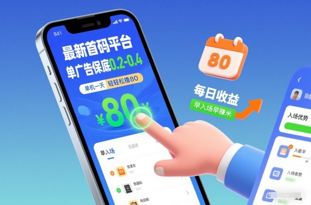 最新首码平台，单广告保底0.2-0.4，单机一天轻松撸80，早入场早賺米【揭秘】-AI学习资源网