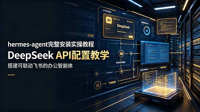 hermes-agent完整安装实操教程，DeepSeek API配置教学，搭建可联动飞书的办公智能体-AI学习资源网