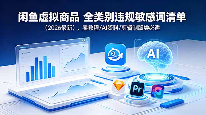 闲鱼虚拟商品 全类别违规敏感词清单(2026最新-AI学习资源网