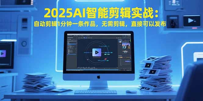 2025AI智能剪辑实战：自动剪辑1分钟一条作品，无需剪辑，直接可以发布-AI学习资源网