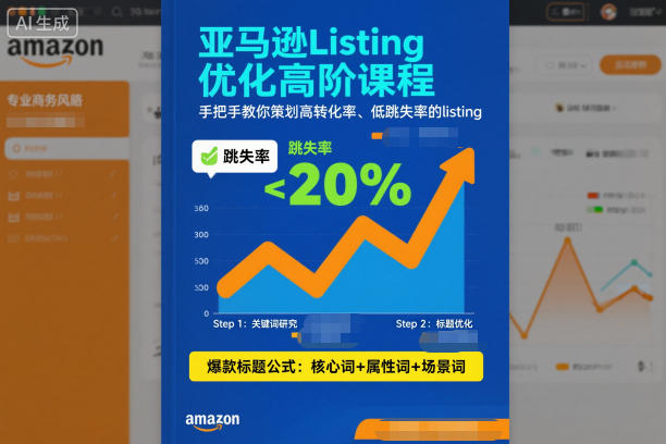 亚马逊Listing优化高阶课程，手把手教你策划高转化率、低跳失率的listing-AI学习资源网
