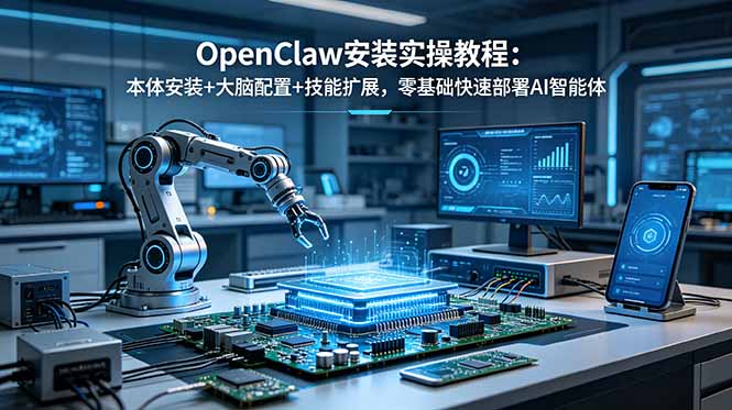 OpenClaw安装实操教程：本体安装+大脑配置+技能扩展，零基础快速部署AI智能体-AI学习资源网