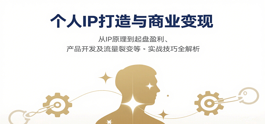 个人IP打造与商业变现，从IP原理到起盘盈利、产品开发及流量裂变等实战技巧全解析-AI学习资源网